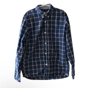 H&M | Plaid Button Down Shirt Blue